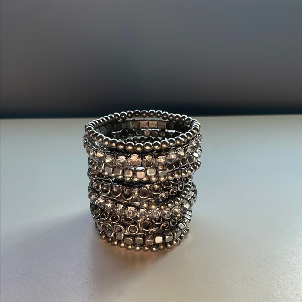 Silver Beaded Bracelet
